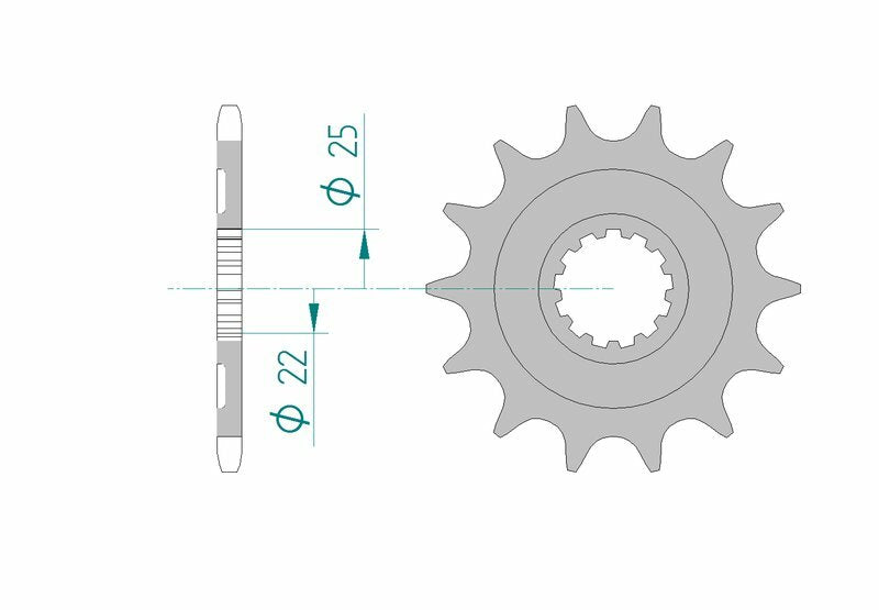 AFAM STEEL SELV -REANING FRONT SPROCK 27502 - 520