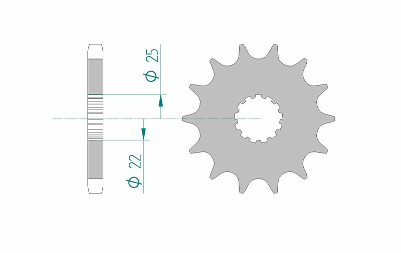 AFAM STEEL Standard Front Sprock 28400 - 530