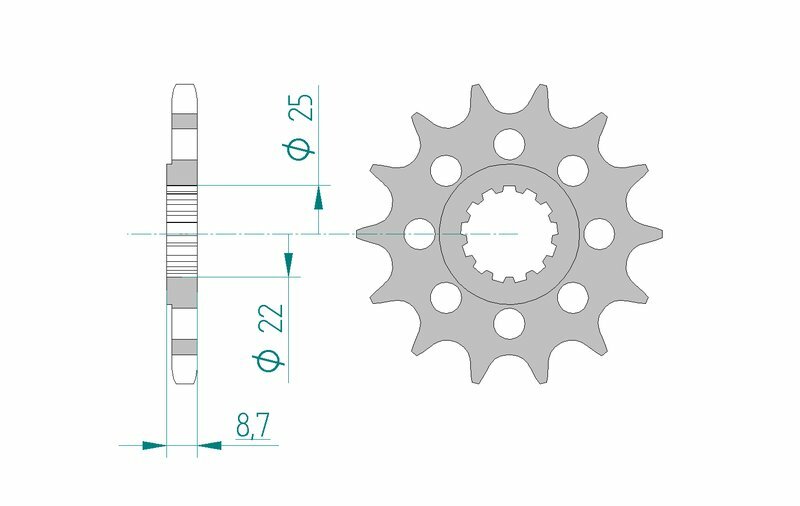 AFAM STEEL Standard Front Sprock 28403 - 525