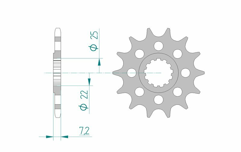 AFAM STEEL Standard Front Sprock 28404 - 520