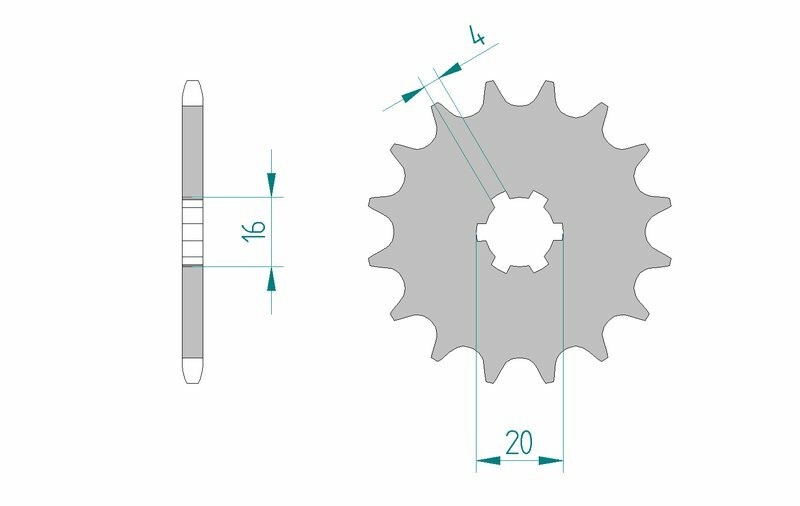 AFAM STEEL Standard Front Sprock 30100 - 420