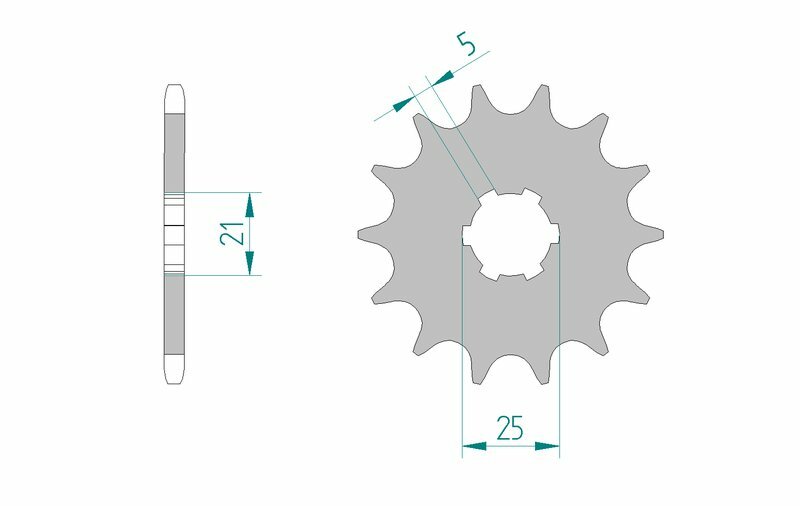 AFAM STEEL SELV -REANING FRONT SPROCK 30300 - 520