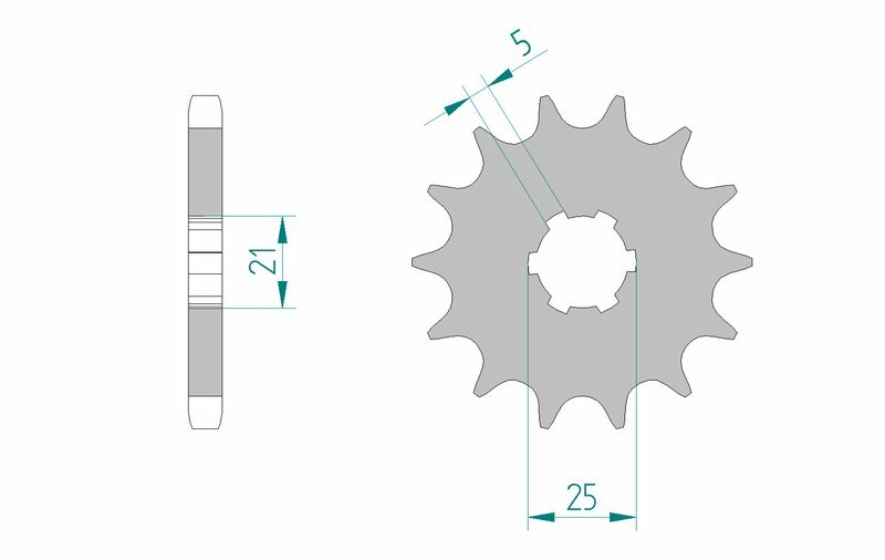 AFAM STEEL Standard Front Sprock 30301 - 530