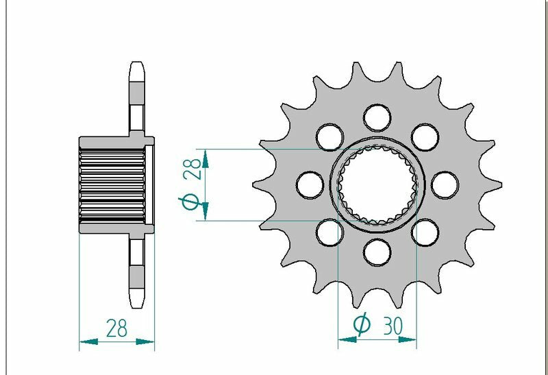 AFAM STEEL Standard Front Sprock 37601 - 525