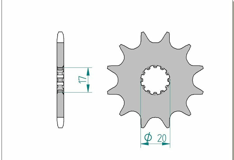 AFAM Steel Standard Front Sprock 40300 - 520