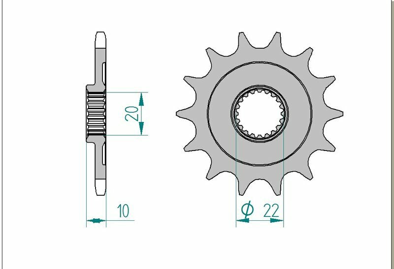 AFAM STEEL Standard Front Sprock 43302 - 520