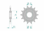 Teknisk ritning av AFAM Steel Standard Front Sprocket 43400 - 520 med måttangivelser. Perfekt reservdel för Sherco SE 4.5i-F och SE 5.1i-F Factory.