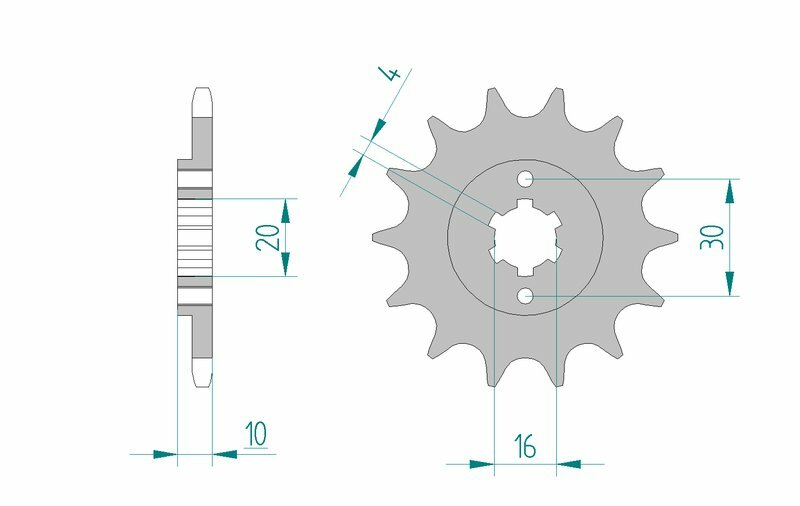 AFAM STEEL Standard Front Sprock 46203 - 520