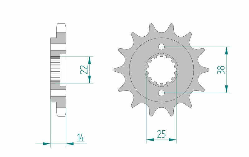 AFAM STEEL Standard Front Sprock 52602 - 530