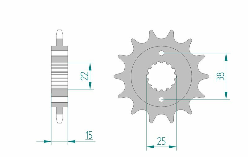 AFAM STEEL Standard Front Sprock 52607 - 520