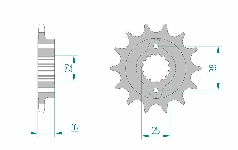 AFAM STEEL Standard Front Sprock 52610 - 520