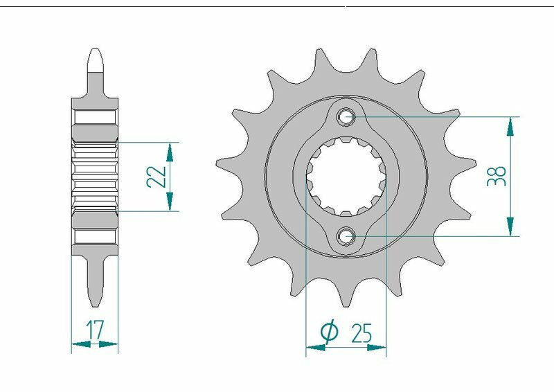 AFAM STEEL Standard Front Sprock 52612 - 520