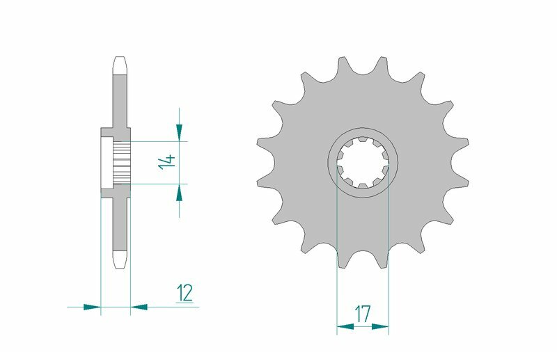 AFAM STEEL Standard Front Sprock 58102 - 420