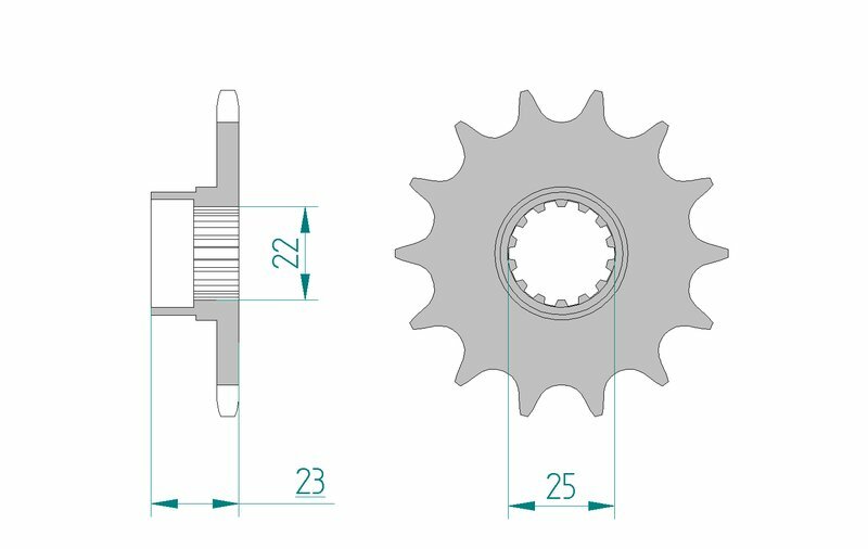 AFAM STEEL Standard Front Sprock 58500 - 520