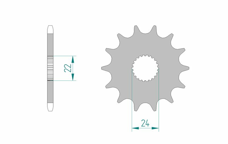 AFAM STEEL Standard Front Sprock 61201 - 520