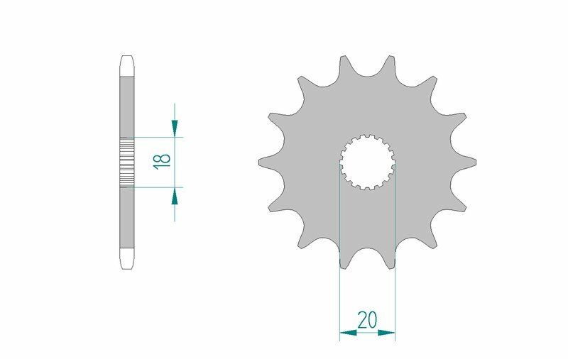 AFAM STEEL Standard Front Sprock 61300 - 520