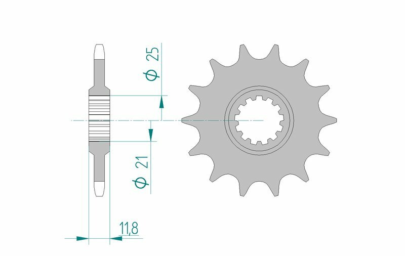 AFAM STEEL Standard Front Sprock 64302 - 520