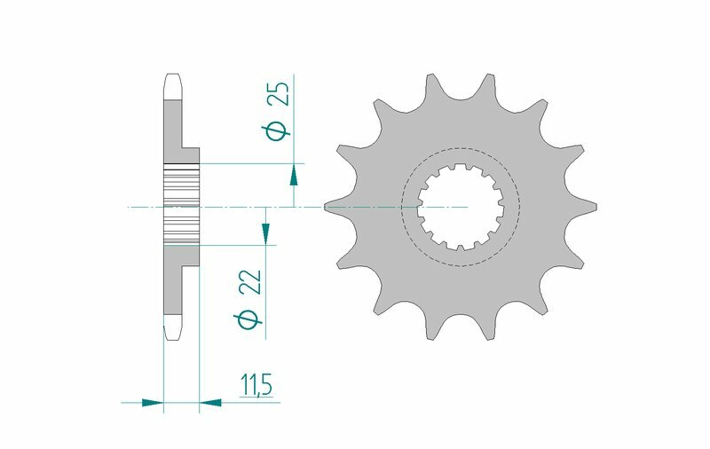 AFAM STEEL Standard Front Sprock 73303 - 520