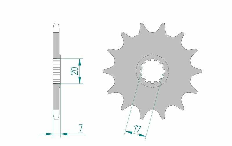 AFAM STEEL Standard Front Sprock 94109 - 420