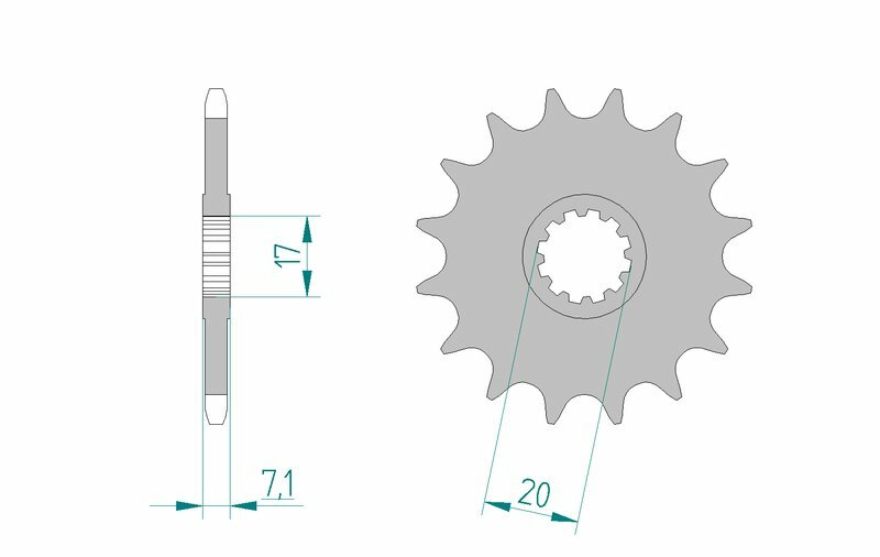 AFAM STEEL Standard Front Sprock 94119 - 420