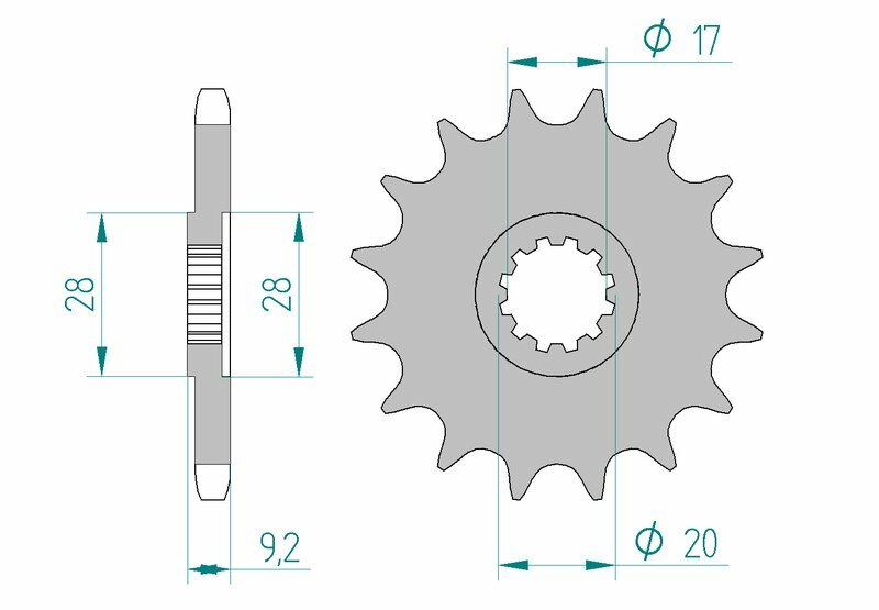 AFAM STEEL Standard Front Sprock 94121 - 428