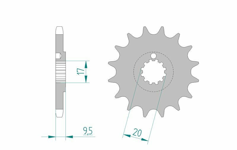 AFAM STEEL Standard Front Sprock 94202 - 428