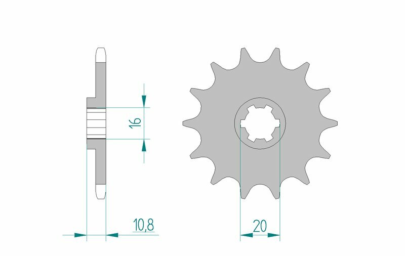 AFAM STEEL Standard Front Sprock 94213 - 520