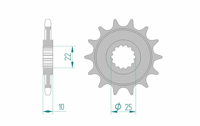 AFAM STEEL Standard Front Sprock 94312 - 520