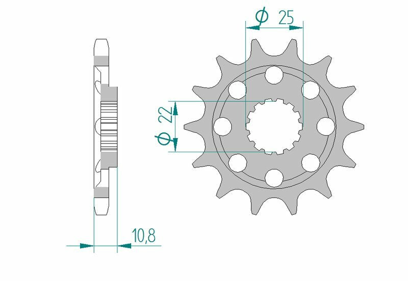 AFAM STEEL Standard Front Sprock 94807 - 525