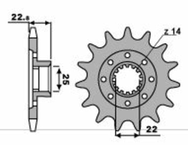PBR STEEL Standard Front Sprock 2252 - 520 2252 15 18NC
