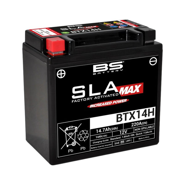 BS Battery SLA Max Batteri Vedligeholdelsesfrit Fabriksaktiveret - BTX14H 