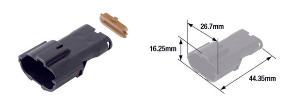 TOURMAX Vandtæt kvindeligt stik 070 (Fry) -3-Polig-ETP-117