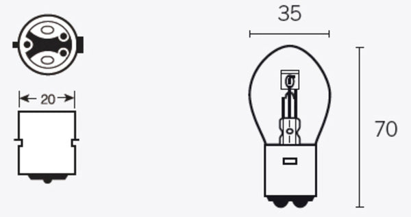 Tecnium B35 Pærer 6V 35/35W - X10 1079297