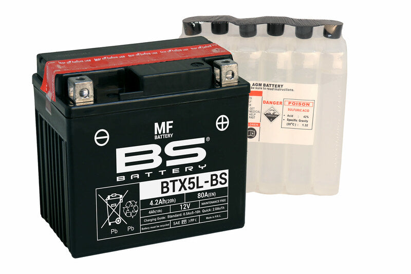 BS Batteri Batteribatteri GRATIS med syrepakke - BTX5L -B