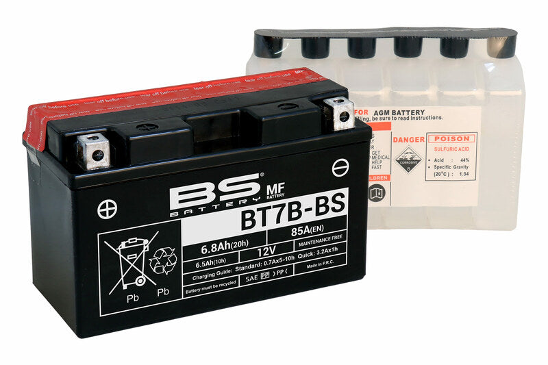 BS Batteri Batteribatteri GRATIS med syrepakke - BT7B -B