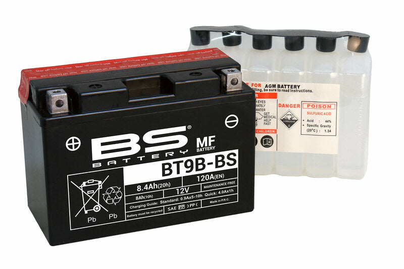 BS Batteri Batteribatteri GRATIS med syrepakke - BT9B -B