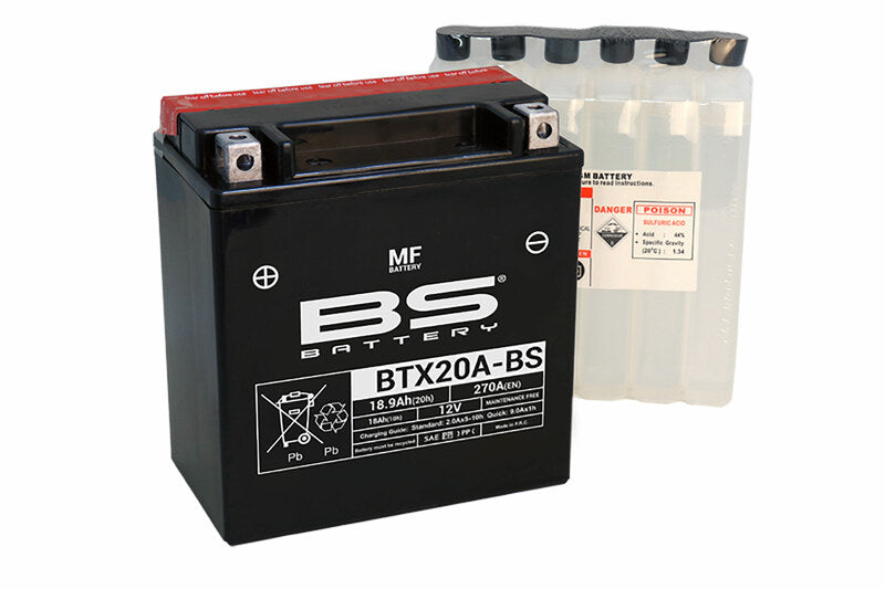 BS Batteri Batteribatteri GRATIS med syrepakke - BTX20A -B