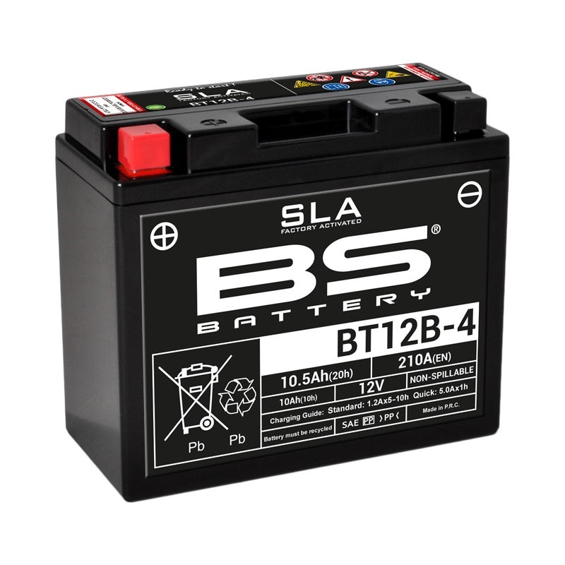 BS Battery SLA Batteri Vedligeholdelsesfri fabriksaktiveret - BT12B -4