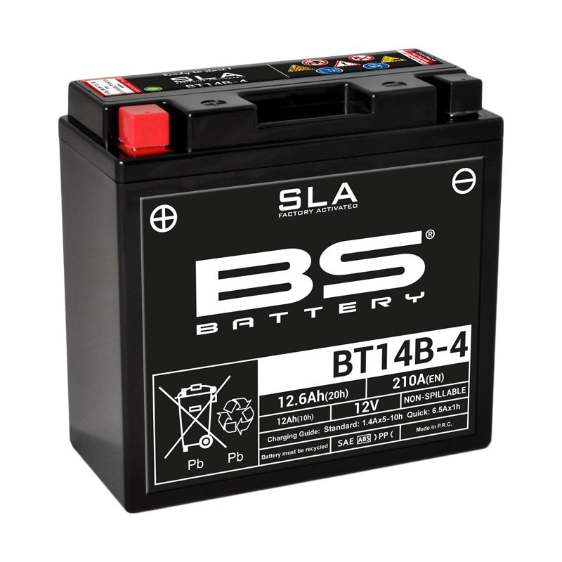 BS Battery SLA Batteri Vedligeholdelsesfri fabriksaktiveret - BT14B -4