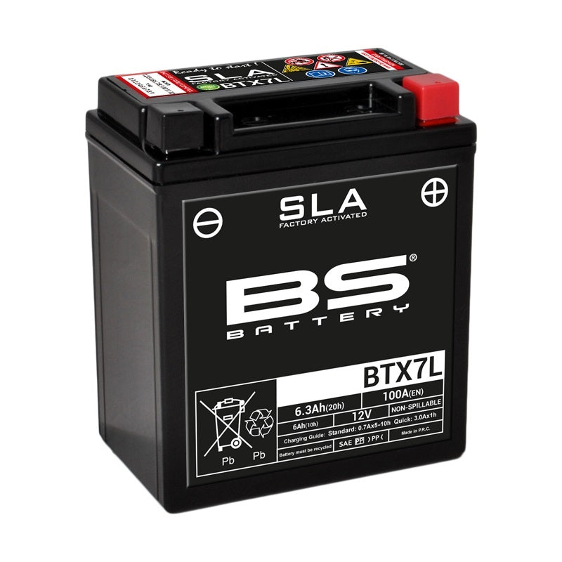 BS Battery SLA Batteri Vedligeholdelsesfri fabriksaktiveret - BTX7L