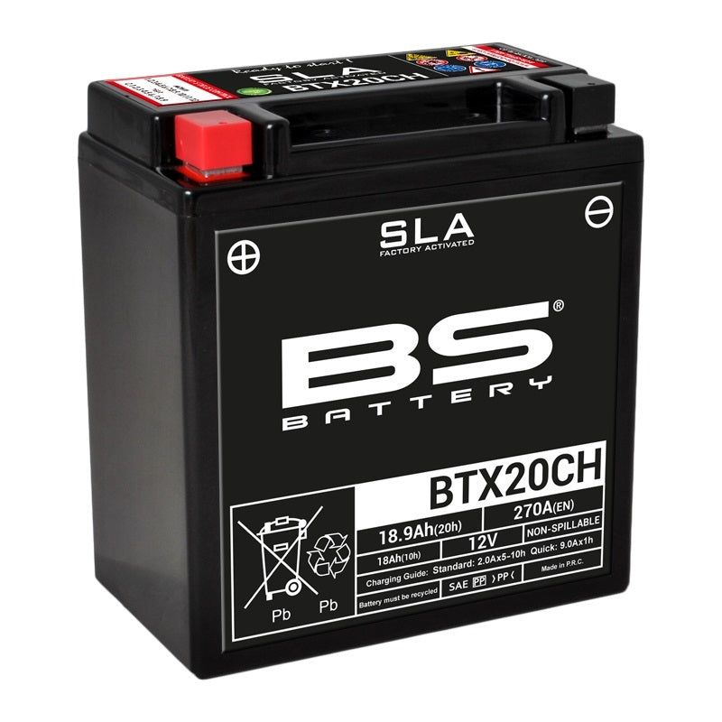 BS Battery SLA Batteri Vedligeholdelsesfri fabriksaktiveret - BTX20CH