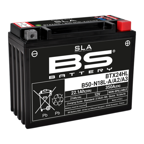 BS Batteri SLA Batteri Vedligeholdelsesfrit Fabrikaktiveret - BTX24HL/B50-N18L-A/A2/A3 
