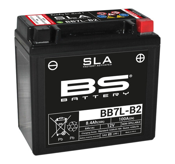 BS Battery SLA Batteri Vedligeholdelsesfrit Fabriksaktiveret - BB7L-B2 