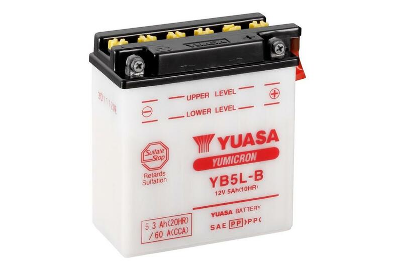 Yuasa konventionelt batteri med syrepakke - YB5L -b