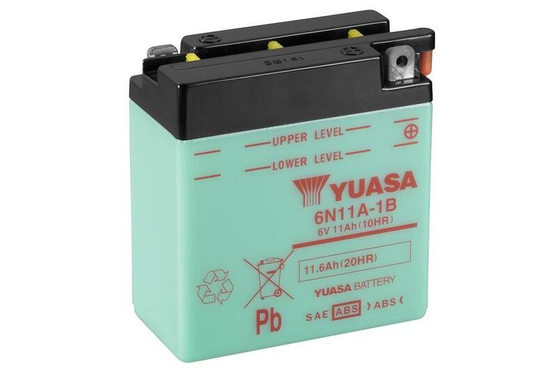 Yuasa conventional battery without acid packages - 6n11a -1b