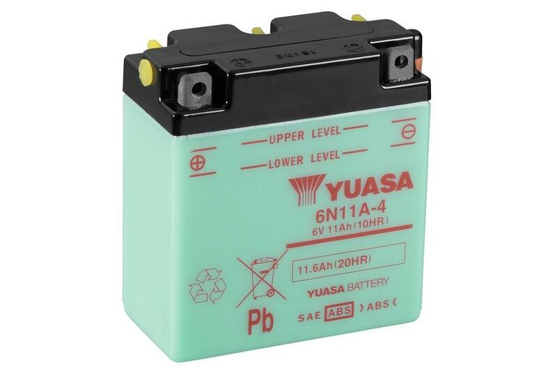 Yuasa konventionelt batteri uden syrepakker - 6n11a -4