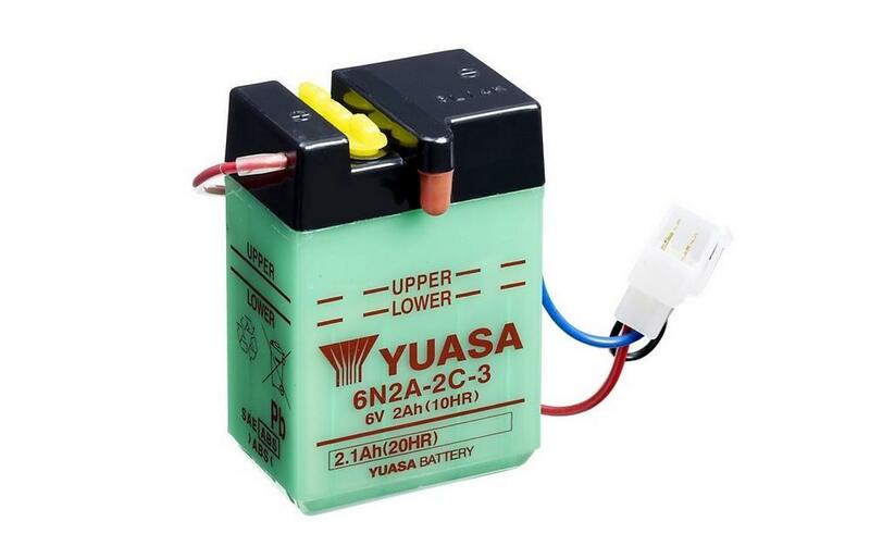 Yuasa konventionelt batteri uden syrepakke-6N2A-2C-3