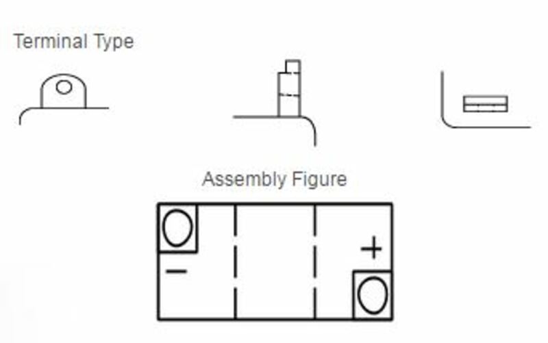 Yuasa conventional battery without acid packs - B38-6a