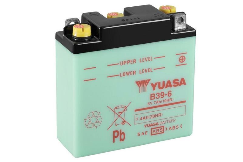 Yuasa conventional battery without acid package - B39-6