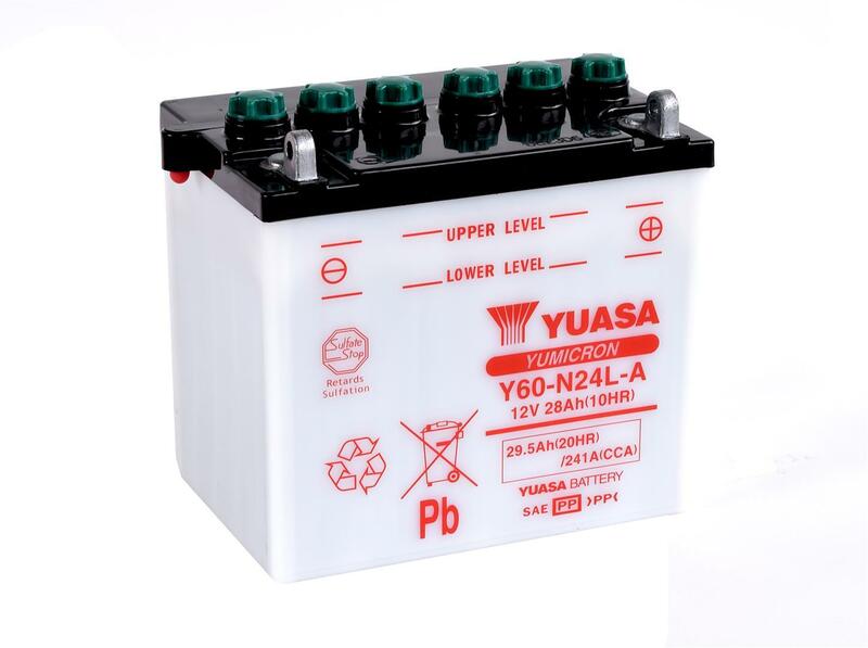 Yuasa konventionelt batteri uden syrepakker-Y60-N24L-A